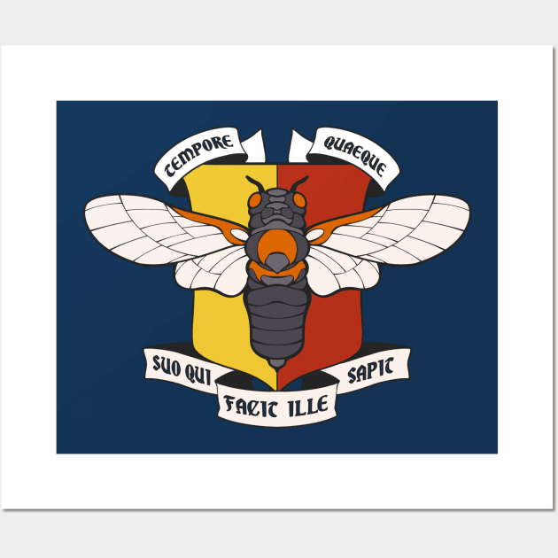 Valorous Beasties: Cicada [Color Ver.] Wall Art by wanderingkotka